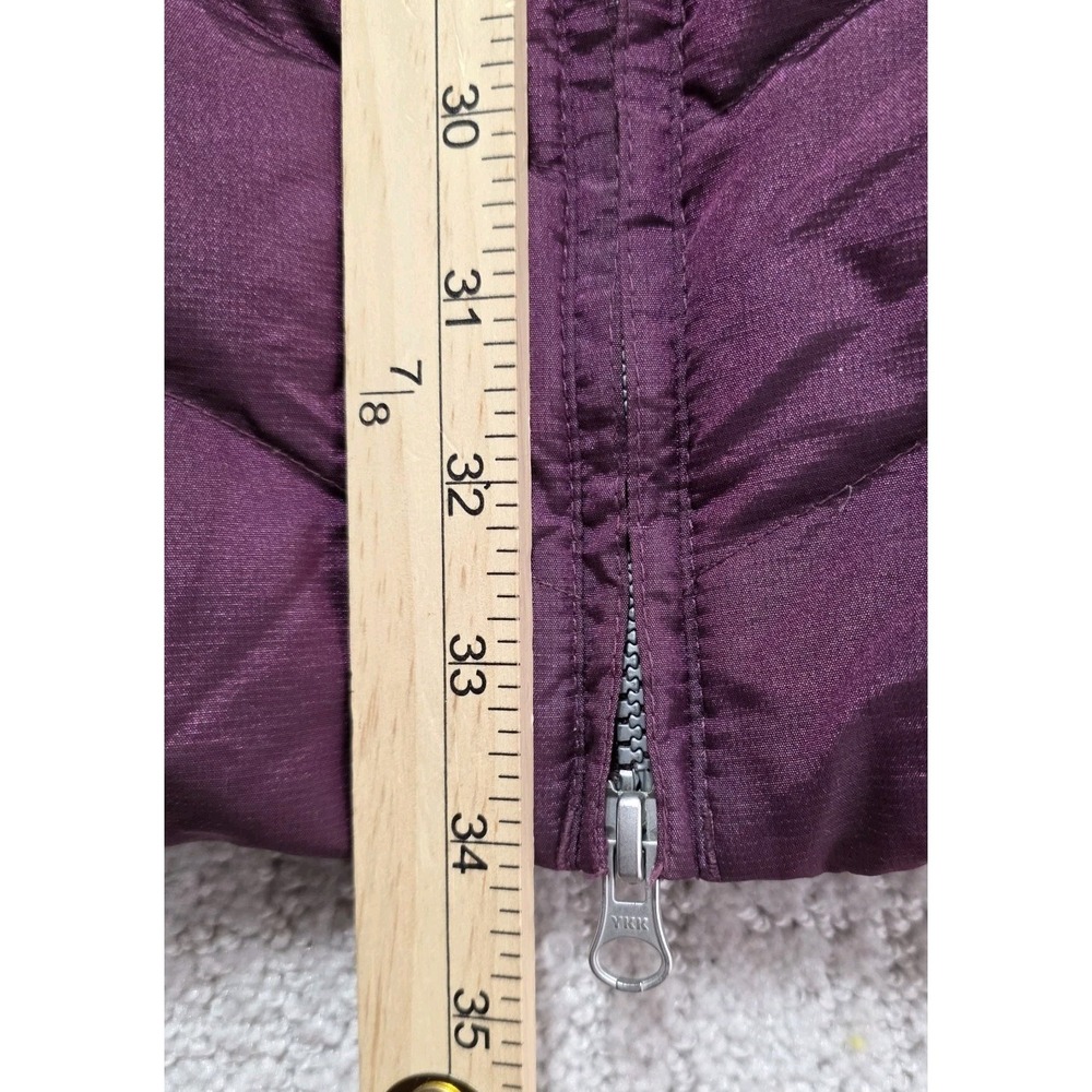 Eddie Bauer Women's Small Sun Valley Down Parka Purple Puffer Coat *No Hood* - Picture 6 of 10